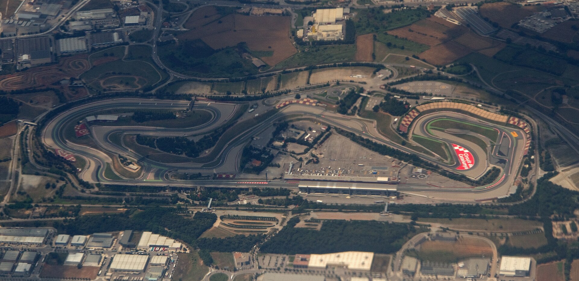 Vista aérea del Circuit de Barcelona-Catalunya, en Montmeló